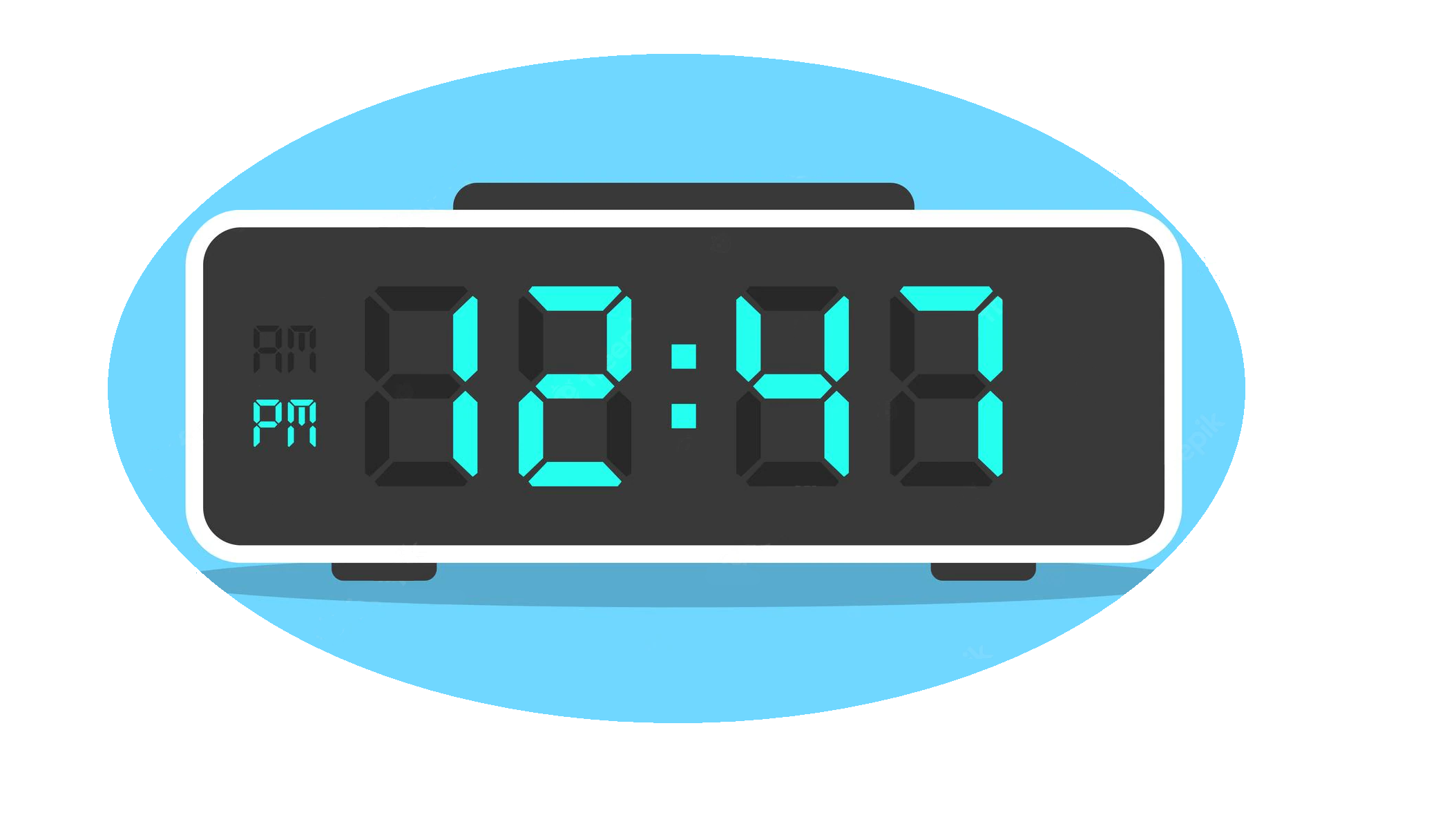 Digital Clock using 7 segment LED showing time: 12:47 pm
