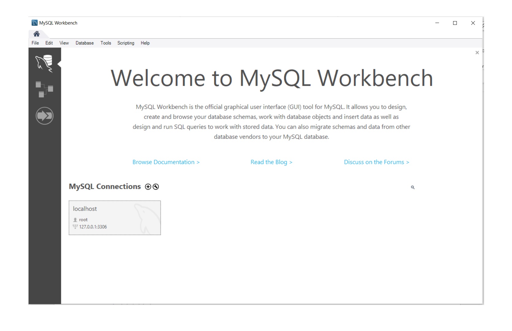 Establish a connection to a MySQL server