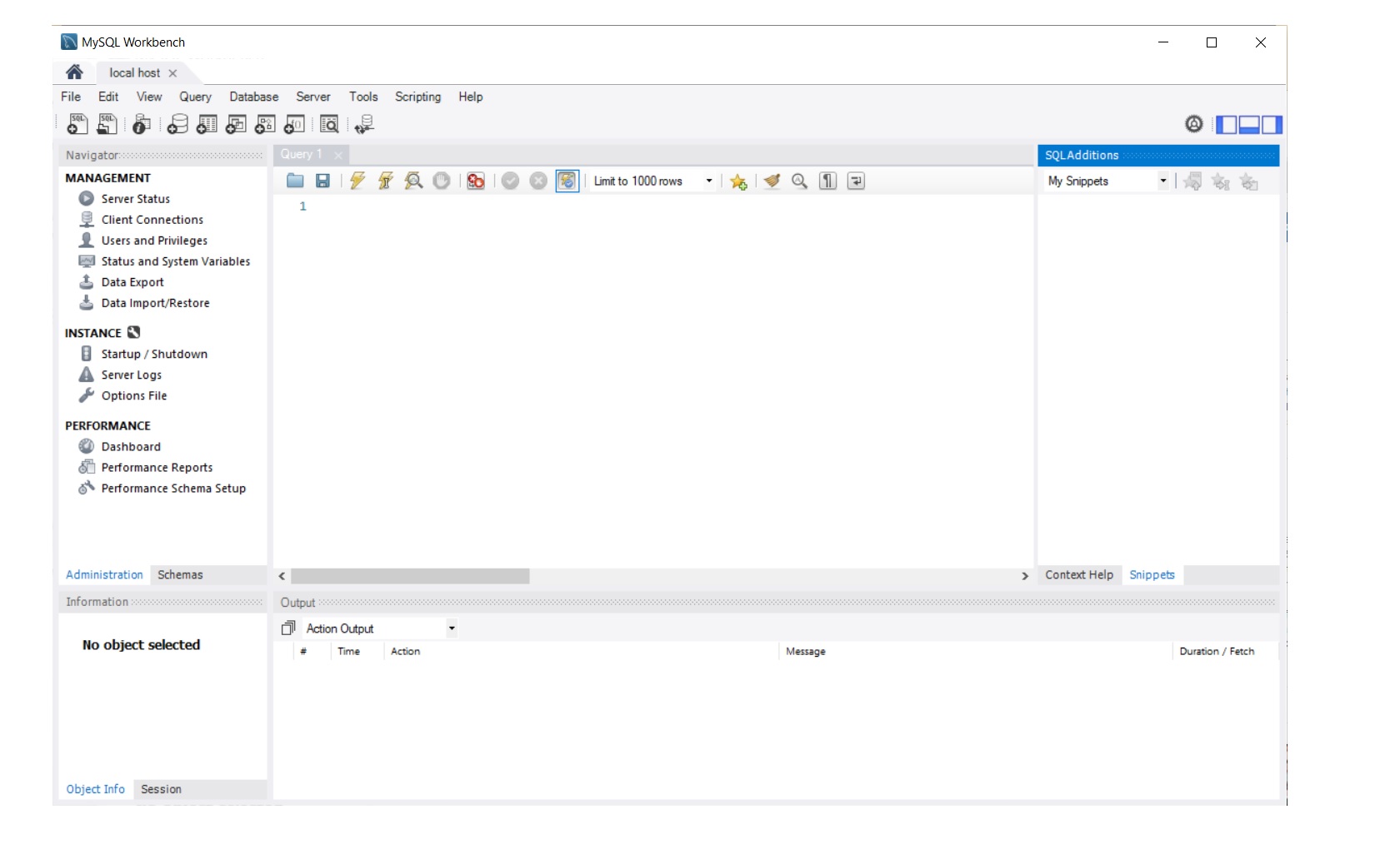 Navigate to the SQL Editor tab in MySQL Workbench